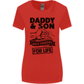 Daddy & Son Best Friends Father's Day Womens Wider Cut T-Shirt Red