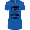 Daddy & Son Best Friends Father's Day Womens Wider Cut T-Shirt Royal Blue