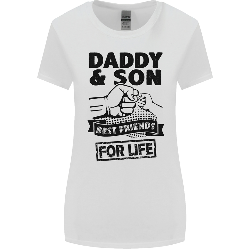 Daddy & Son Best Friends Father's Day Womens Wider Cut T-Shirt White