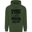 Daddy & Sons Best Friends Father's Day Childrens Kids Hoodie Forest Green