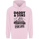 Daddy & Sons Best Friends Father's Day Childrens Kids Hoodie Light Pink