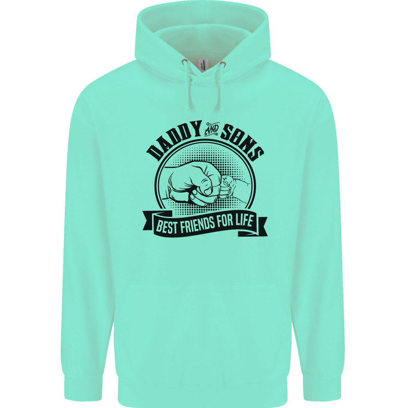 Daddy & Sons Best Friends Father's Day Childrens Kids Hoodie Peppermint