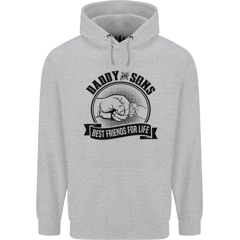 Daddy & Sons Best Friends Father's Day Childrens Kids Hoodie Sports Grey