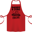 Daddy & Sons Best Friends Father's Day Cotton Apron 100% Organic Red