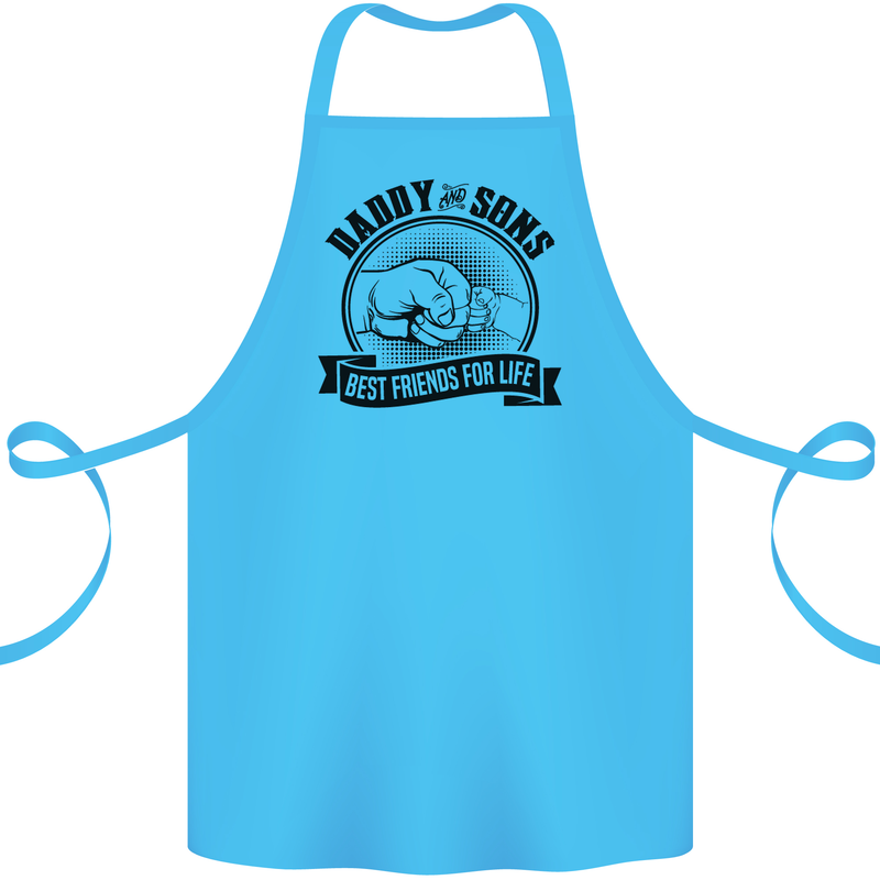 Daddy & Sons Best Friends Father's Day Cotton Apron 100% Organic Turquoise