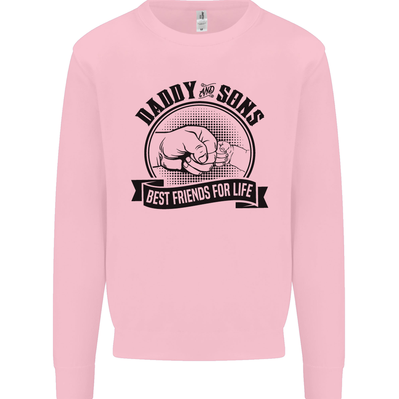 Daddy & Sons Best Friends Father's Day Kids Sweatshirt Jumper Light Pink