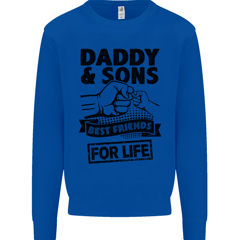 Daddy & Sons Best Friends Father's Day Kids Sweatshirt Jumper Royal Blue