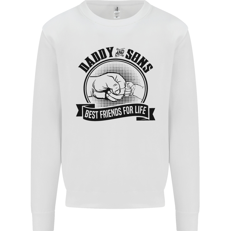 Daddy & Sons Best Friends Father's Day Kids Sweatshirt Jumper White