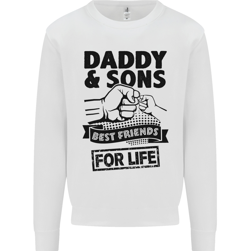 Daddy & Sons Best Friends Father's Day Kids Sweatshirt Jumper White