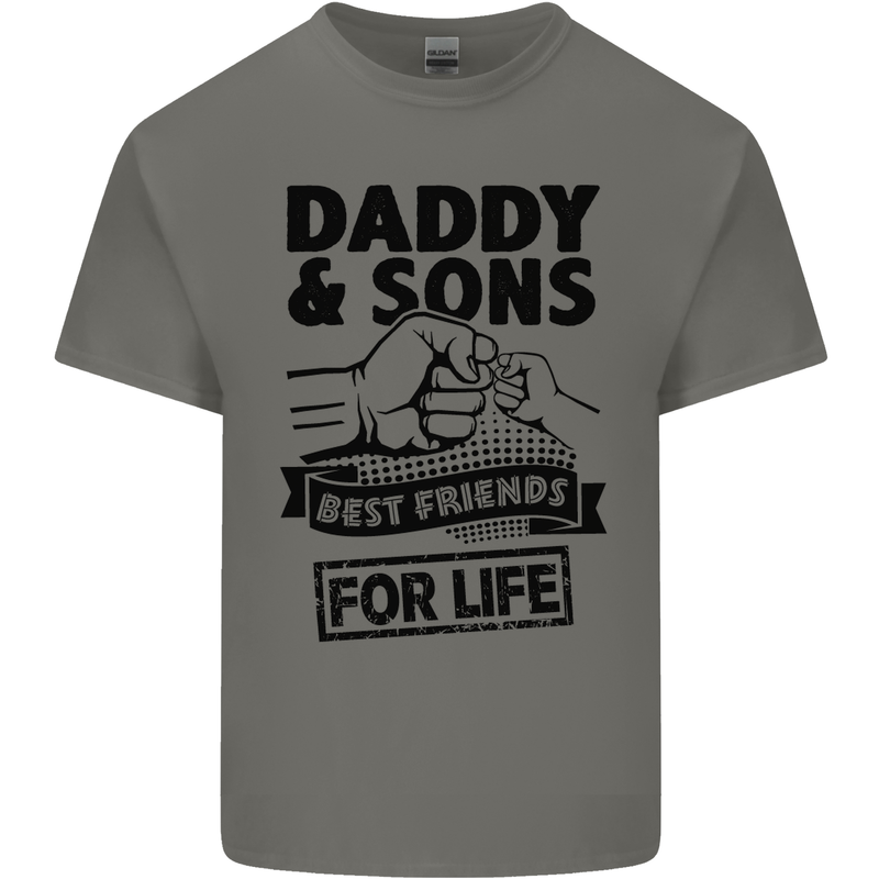 Daddy & Sons Best Friends Father's Day Kids T-Shirt Childrens Charcoal