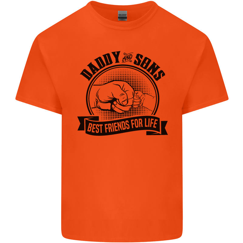 Daddy & Sons Best Friends Father's Day Kids T-Shirt Childrens Orange