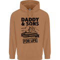 Daddy & Sons Best Friends Father's Day Mens 80% Cotton Hoodie Caramel Latte