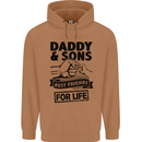 Daddy & Sons Best Friends Father's Day Mens 80% Cotton Hoodie Caramel Latte