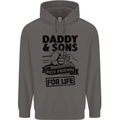 Daddy & Sons Best Friends Father's Day Mens 80% Cotton Hoodie Charcoal