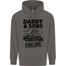 Daddy & Sons Best Friends Father's Day Mens 80% Cotton Hoodie Charcoal