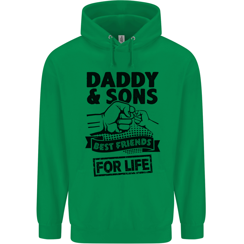 Daddy & Sons Best Friends Father's Day Mens 80% Cotton Hoodie Irish Green