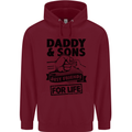 Daddy & Sons Best Friends Father's Day Mens 80% Cotton Hoodie Maroon