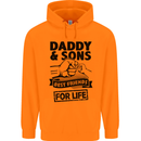 Daddy & Sons Best Friends Father's Day Mens 80% Cotton Hoodie Orange