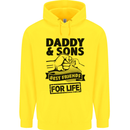 Daddy & Sons Best Friends Father's Day Mens 80% Cotton Hoodie Yellow