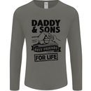 Daddy & Sons Best Friends Father's Day Mens Long Sleeve T-Shirt Charcoal