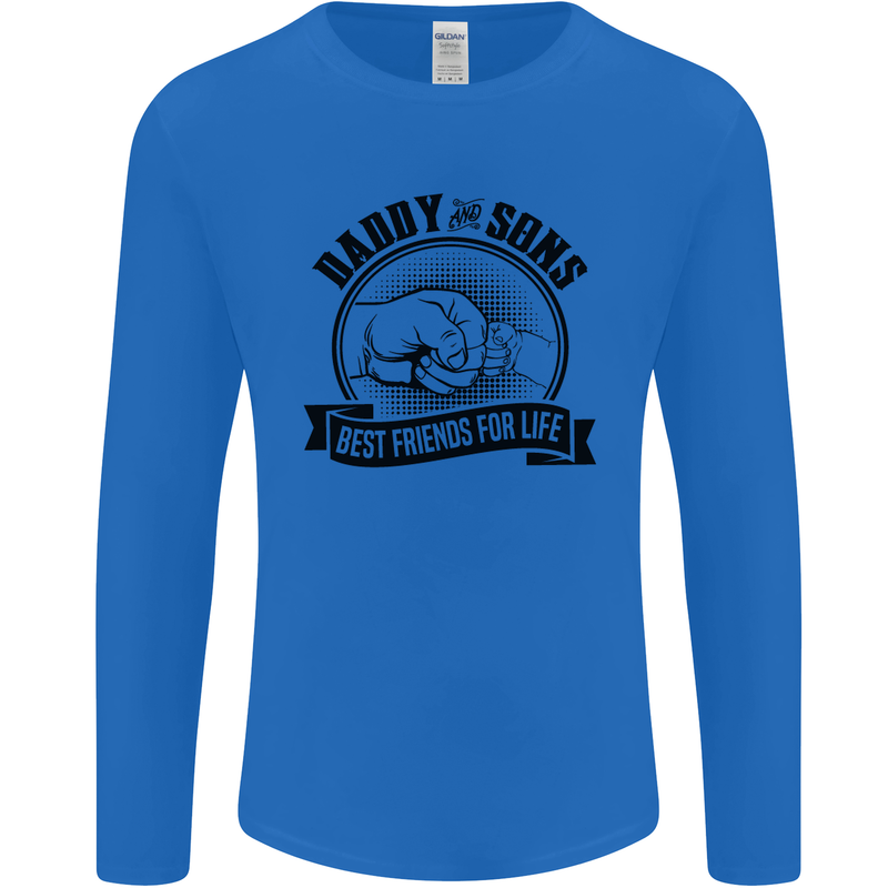Daddy & Sons Best Friends Father's Day Mens Long Sleeve T-Shirt Royal Blue