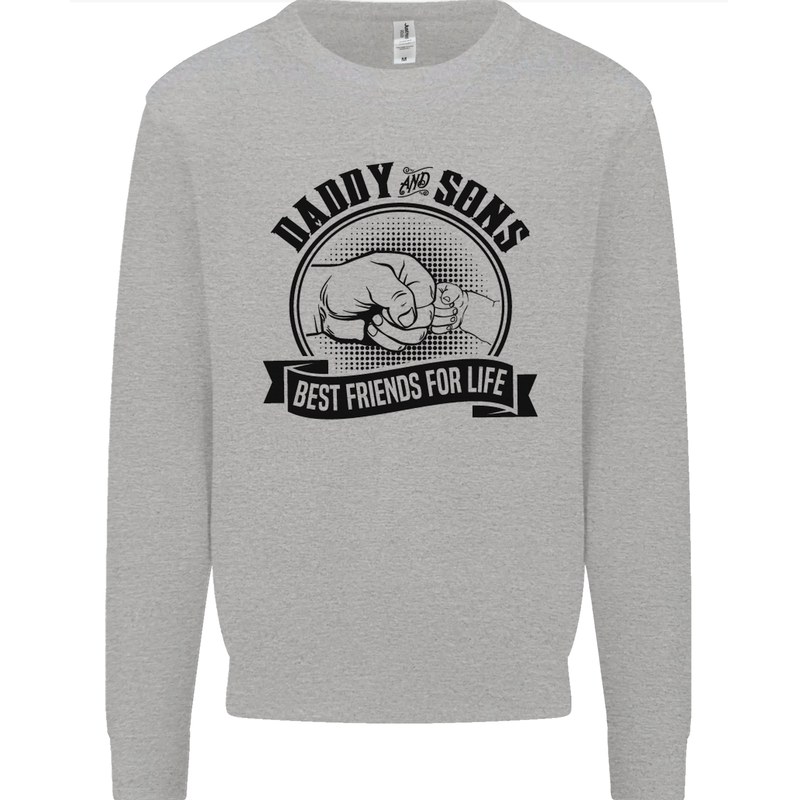 Daddy & Sons Best Friends Father's Day Mens Sweatshirt Jumper Sports Grey