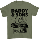 Daddy & Sons Best Friends Father's Day Mens T-Shirt Cotton Gildan Military Green