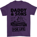 Daddy & Sons Best Friends Father's Day Mens T-Shirt Cotton Gildan Purple