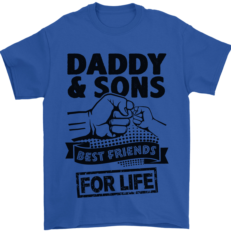 Daddy & Sons Best Friends Father's Day Mens T-Shirt Cotton Gildan Royal Blue