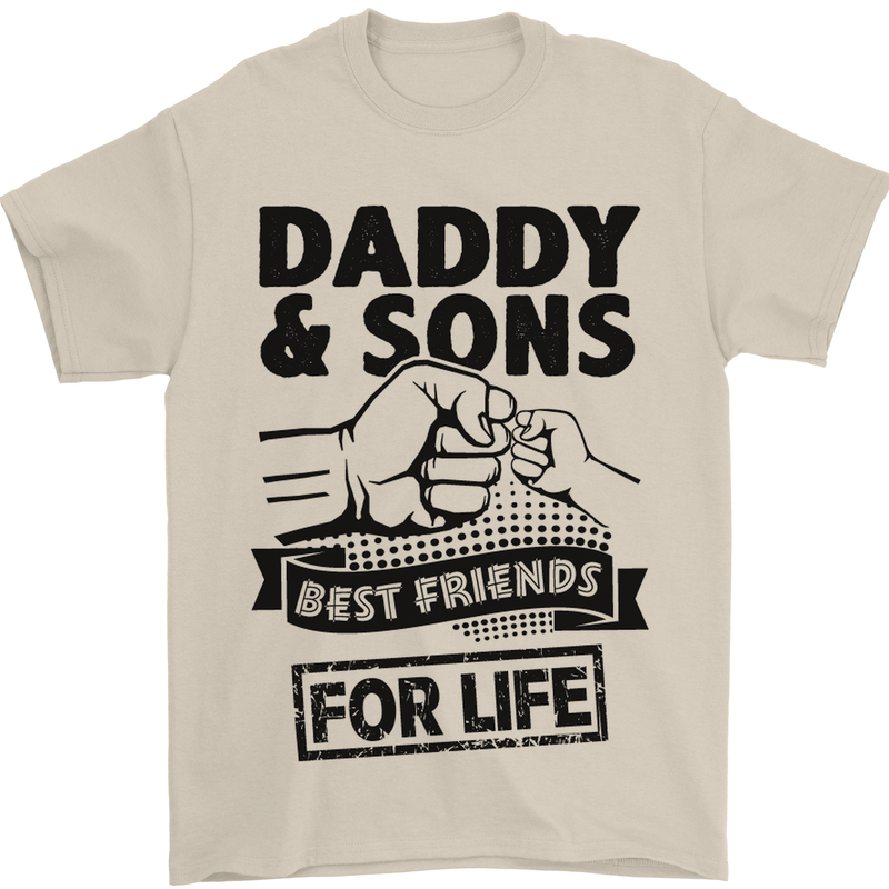 Daddy & Sons Best Friends Father's Day Mens T-Shirt Cotton Gildan Sand