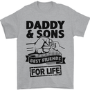 Daddy & Sons Best Friends Father's Day Mens T-Shirt Cotton Gildan Sports Grey