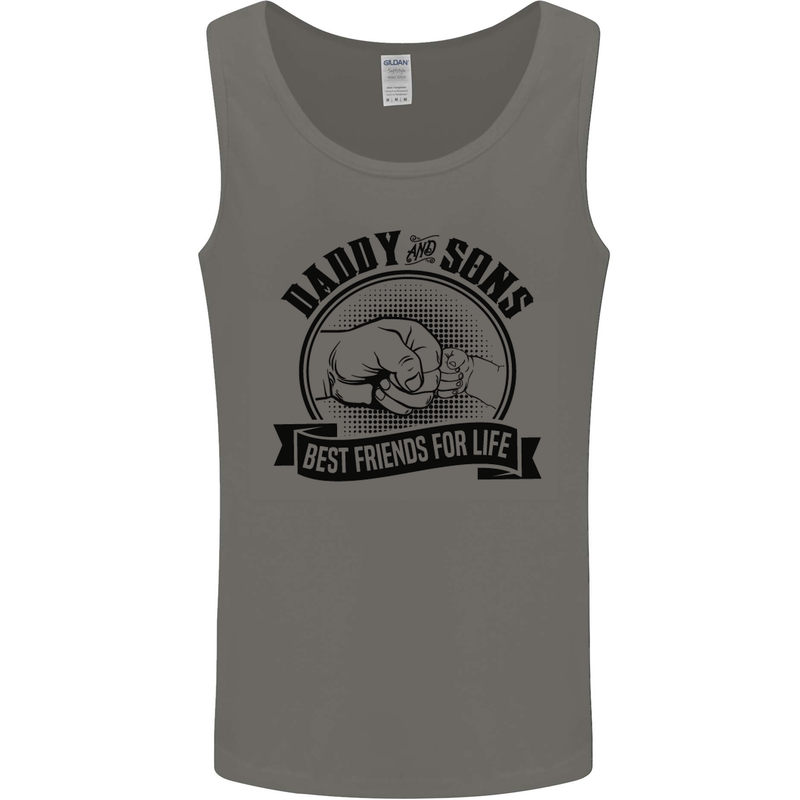 Daddy & Sons Best Friends Father's Day Mens Vest Tank Top Charcoal
