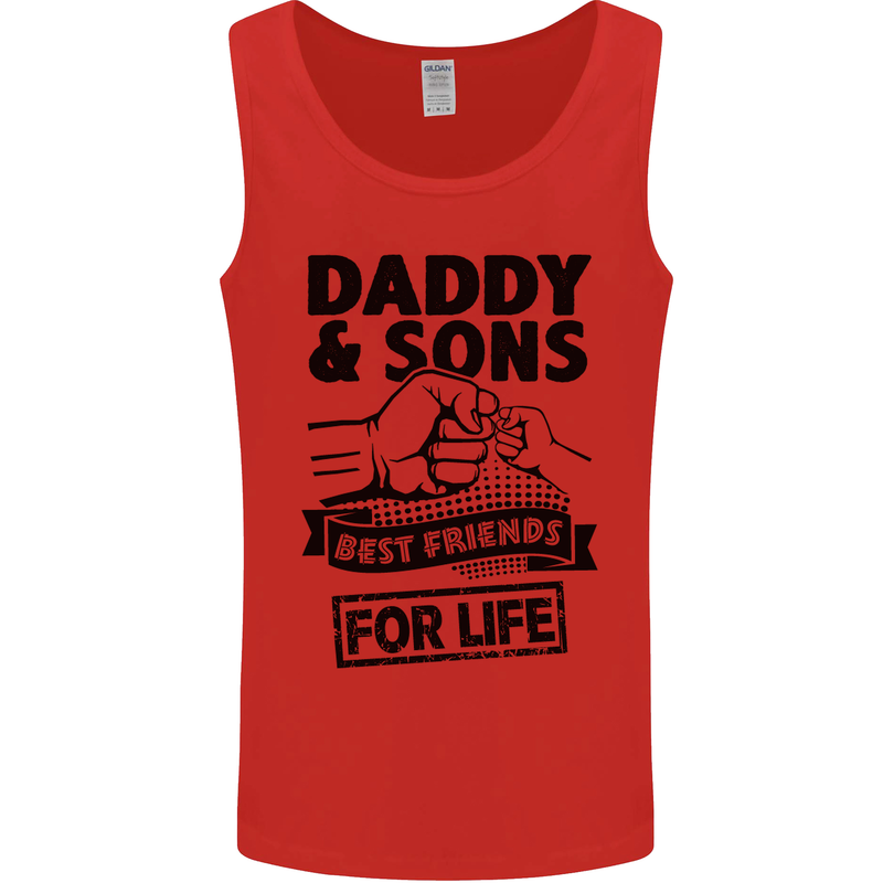 Daddy & Sons Best Friends Father's Day Mens Vest Tank Top Red