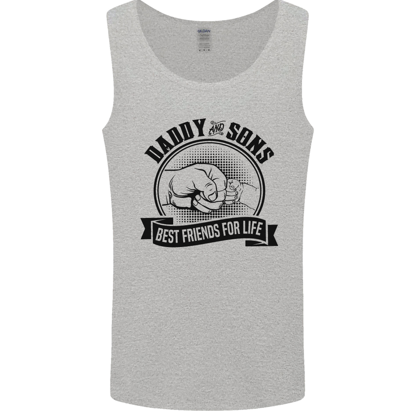 Daddy & Sons Best Friends Father's Day Mens Vest Tank Top Sports Grey