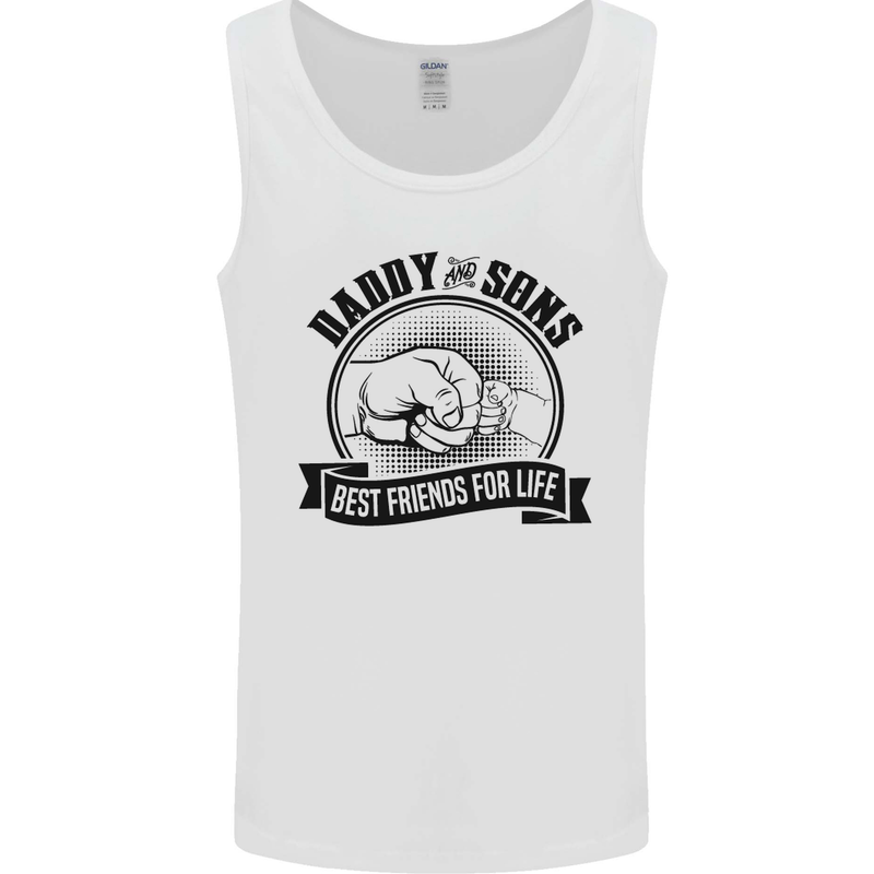 Daddy & Sons Best Friends Father's Day Mens Vest Tank Top White
