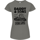 Daddy & Sons Best Friends Father's Day Womens Petite Cut T-Shirt Charcoal