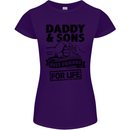 Daddy & Sons Best Friends Father's Day Womens Petite Cut T-Shirt Purple