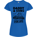 Daddy & Sons Best Friends Father's Day Womens Petite Cut T-Shirt Royal Blue