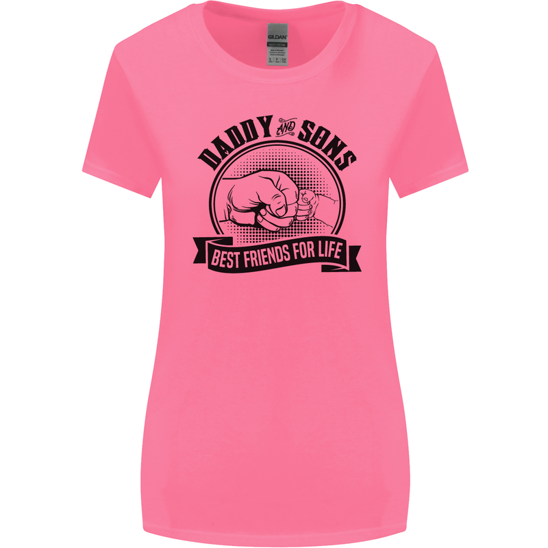 Daddy & Sons Best Friends Father's Day Womens Wider Cut T-Shirt Azalea
