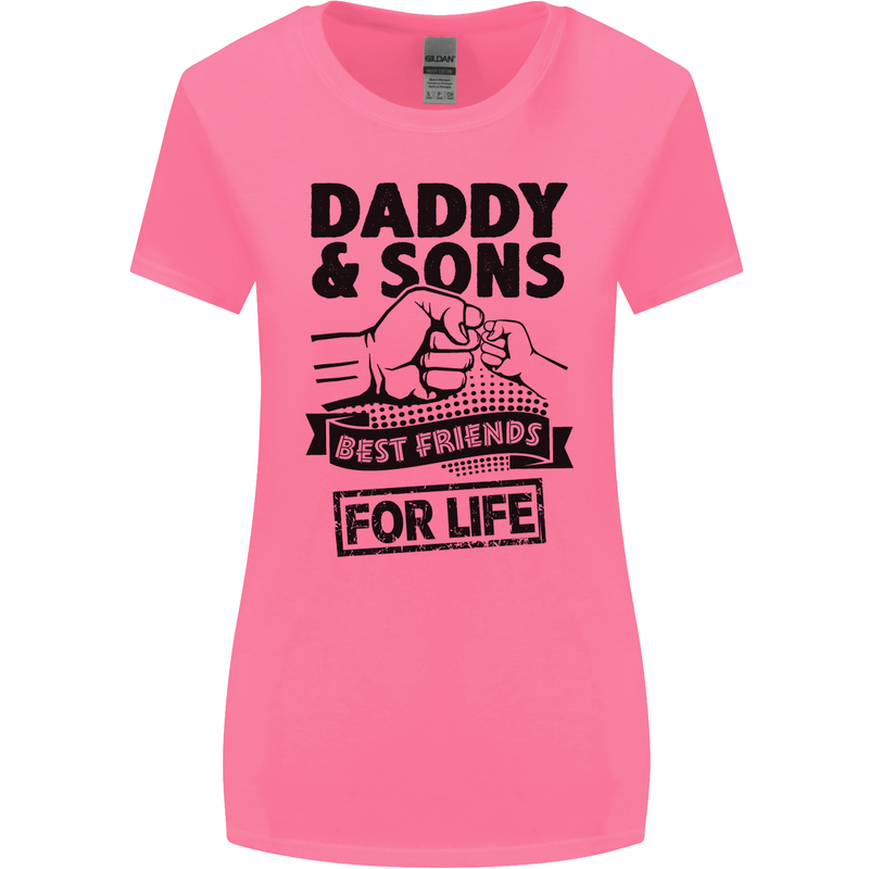 Daddy & Sons Best Friends Father's Day Womens Wider Cut T-Shirt Azalea