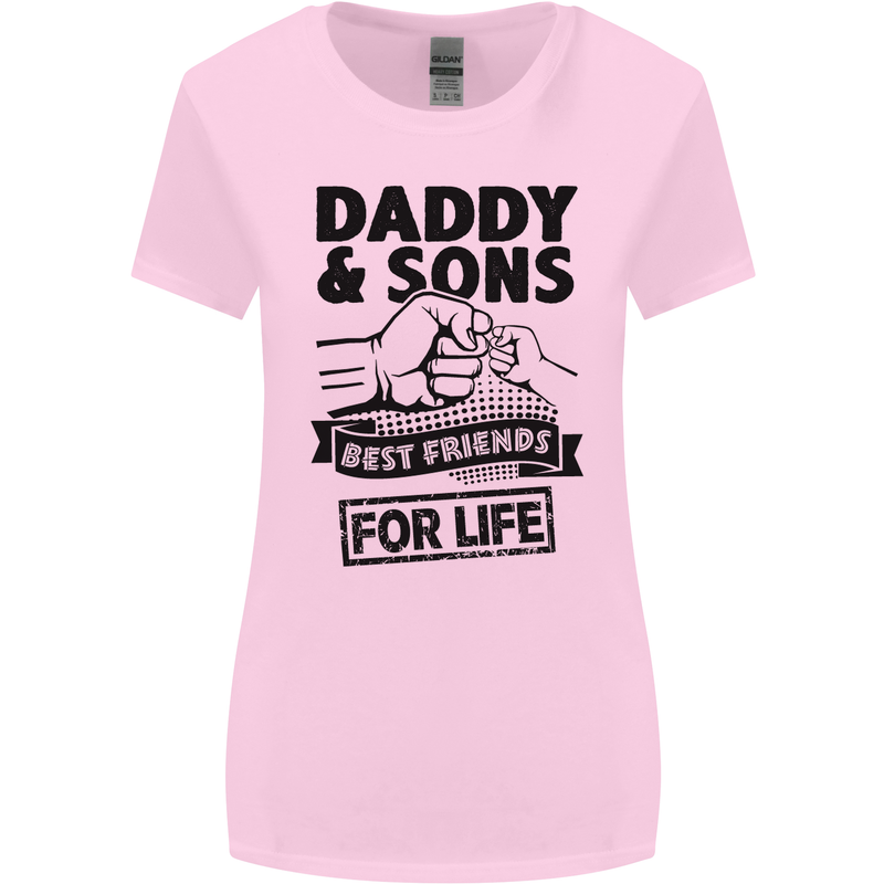 Daddy & Sons Best Friends Father's Day Womens Wider Cut T-Shirt Light Pink
