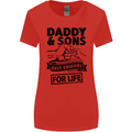 Daddy & Sons Best Friends Father's Day Womens Wider Cut T-Shirt Red