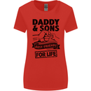 Daddy & Sons Best Friends Father's Day Womens Wider Cut T-Shirt Red