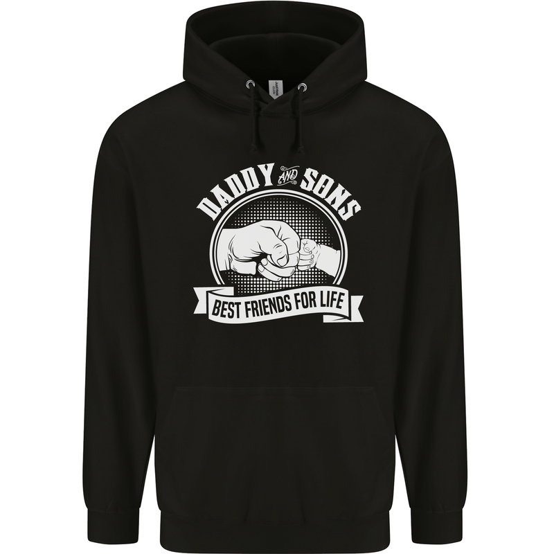 Daddy & Sons Best Friends for Life Childrens Kids Hoodie Black