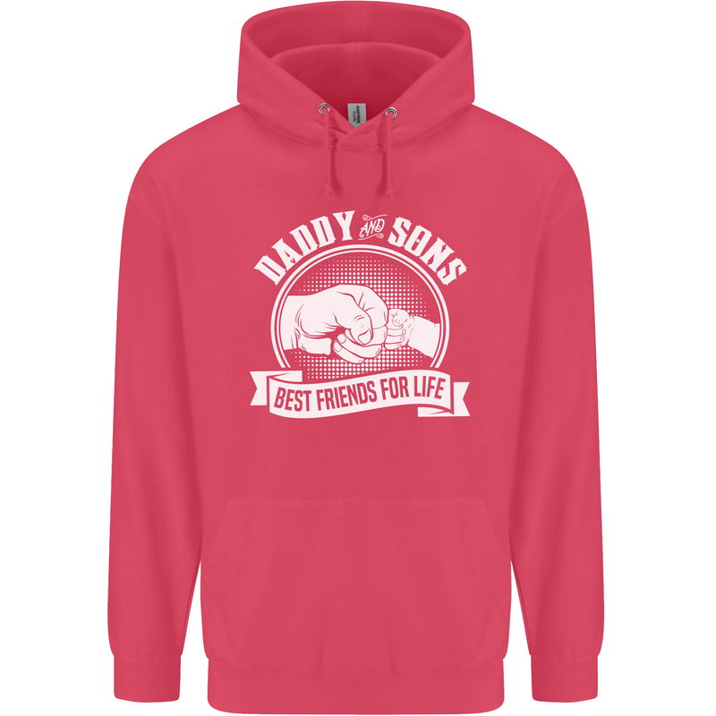 Daddy & Sons Best Friends for Life Childrens Kids Hoodie Heliconia