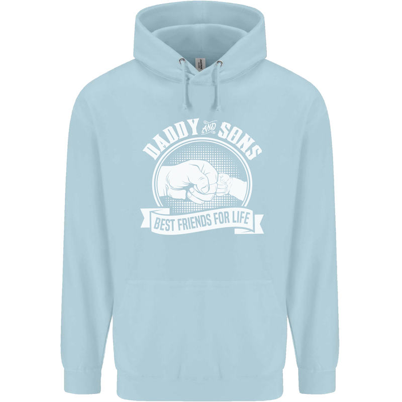 Daddy & Sons Best Friends for Life Childrens Kids Hoodie Light Blue