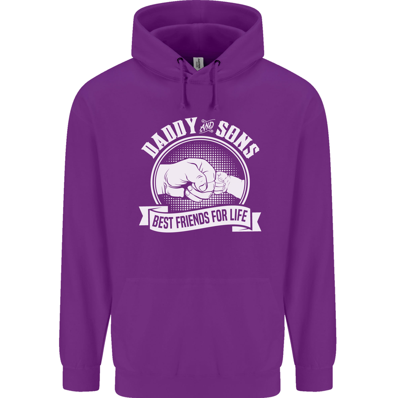 Daddy & Sons Best Friends for Life Childrens Kids Hoodie Purple