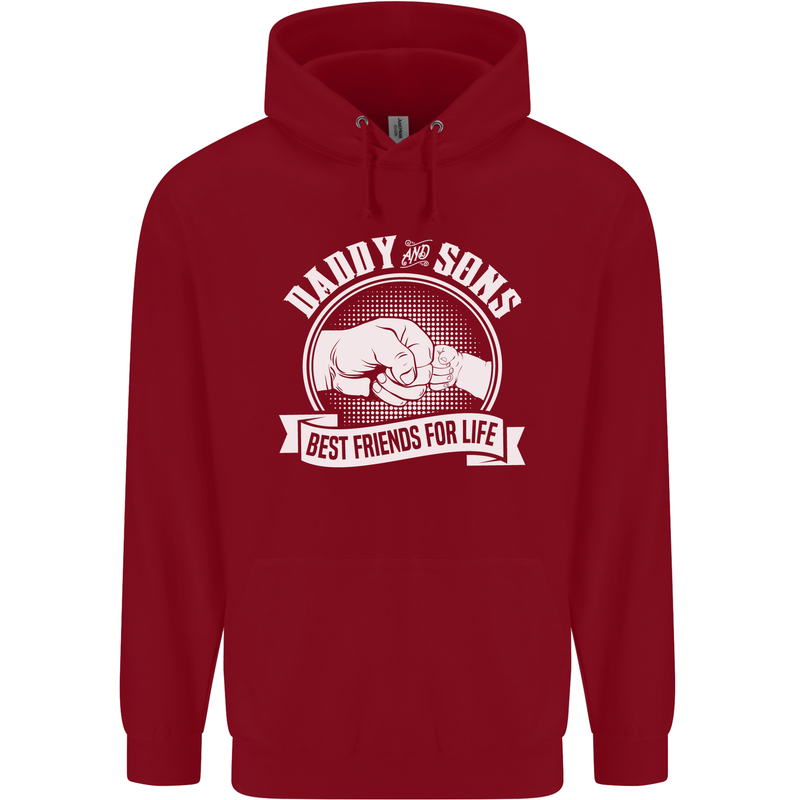 Daddy & Sons Best Friends for Life Childrens Kids Hoodie Red