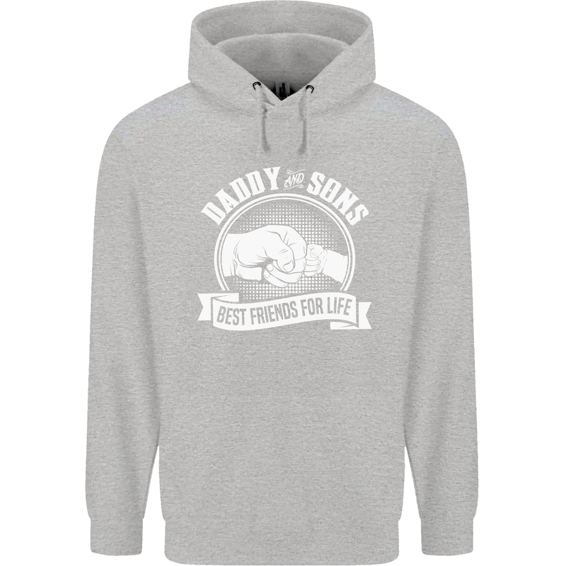 Daddy & Sons Best Friends for Life Childrens Kids Hoodie Sports Grey