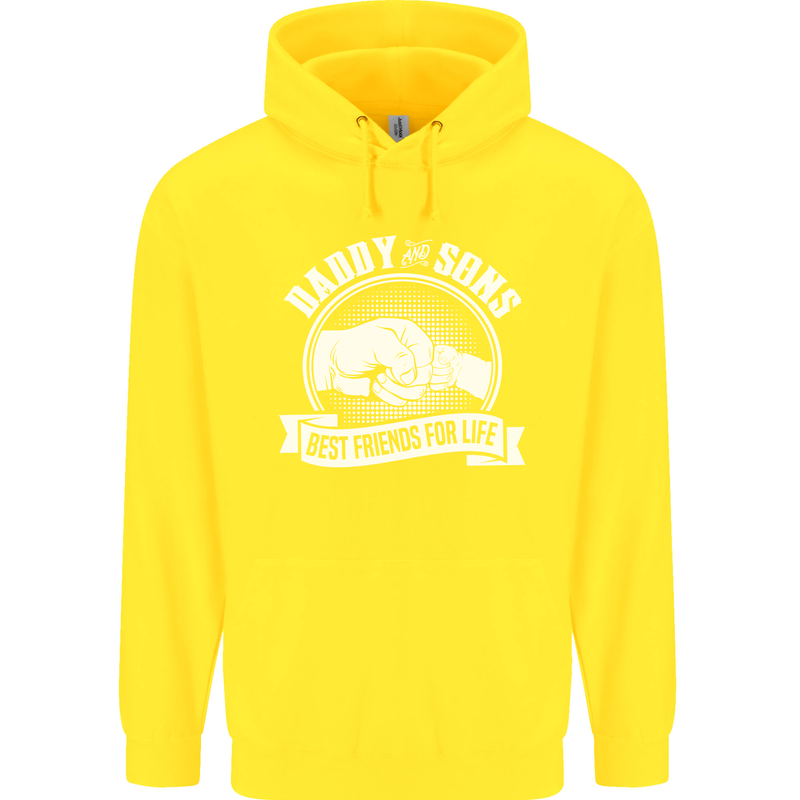 Daddy & Sons Best Friends for Life Childrens Kids Hoodie Yellow